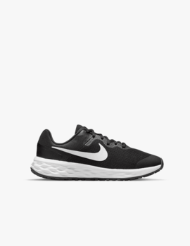 Zapatilla Nike Revolution 6 NN GS Negro/Blanco