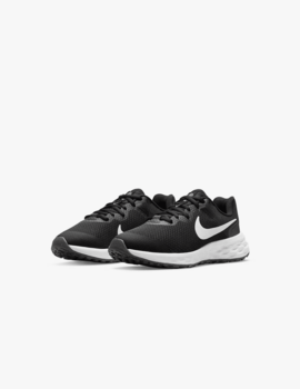 Zapatilla Nike Revolution 6 NN GS Negro/Blanco