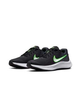 Zapatilla Nike Star Runner 3 GS Negro/Plata/Volt