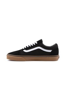 Zapatilla Vans Old Skool Negro y blanco con suela marrón