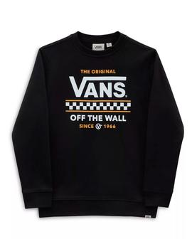 Sudadera Vans Stackton Kids Negro Y Blanco