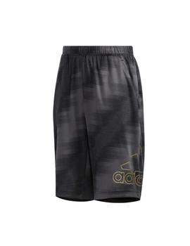 Pantalon Corto Adidas Niño Gris y Negro