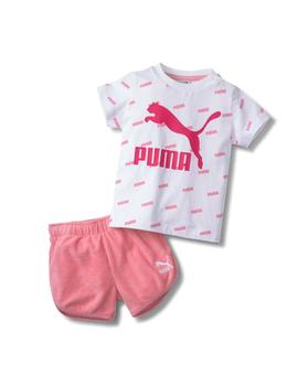 Conjunto Puma Minicats Bebe Blanco y Rosa