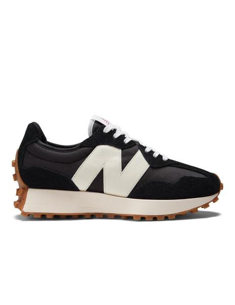 Opresor Matemático Monopolio Zapatilla New Balance 327 para mujer negro y blanca