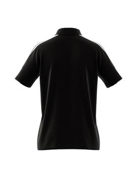 Polo Adidas SQ21 Hombre Negro/Blanco