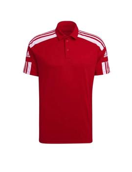 Polo Adidas SQ21 Hombre Rojo/Blanco