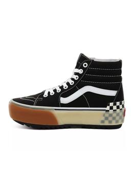 Zapatillas Vans Sk8 Hi Stacked Negra y cuadros