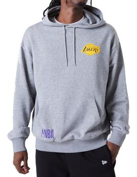 Sudadera New Era Oversized Los Angeles Lakers Gris