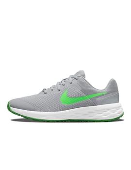 Grillo valor despreciar Zapatilla Nike Revolution 6 NN GS Gris y Verde