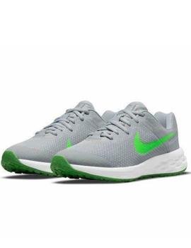 Zapatilla Nike Revolution 6 NN GS Gris y Verde