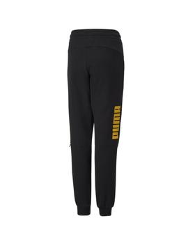 Pantalón Puma Power Kids Negro y Amarillo