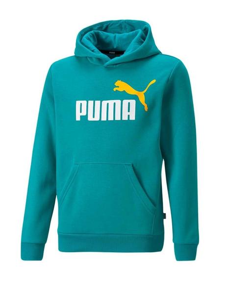 Sudadera Puma ESS+ Col Big Logo Kids Verde