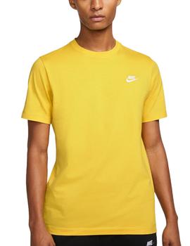 Camiseta Nike M Sportswear Club Amarillo/Blanco