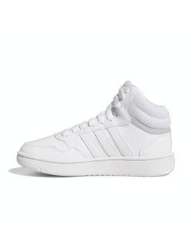 Zapatilla Adidas Hoops 3.0 Mid K Blanco