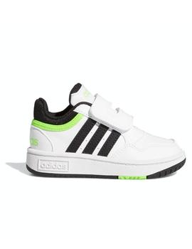 Zapatilla Adidas Hoops 3.0 Infant Blanco/Negro