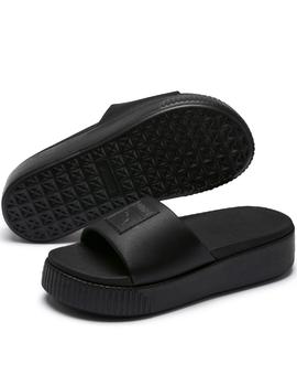 Chancla Puma Plataform  Mujer Negra