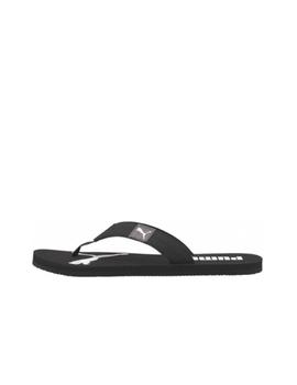 Chancla Puma Cozy Flip Negro y Blanco