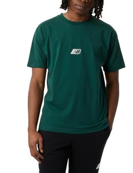 Camiseta New Balance Essentials Graphic Hombre Verde Musgo