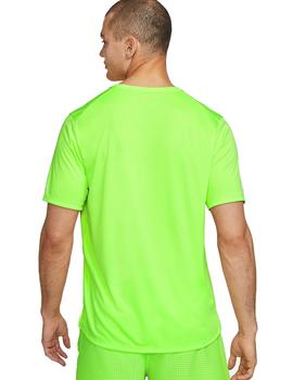 Camiseta Nike DF Run DVN Cre GX Verde Reflective