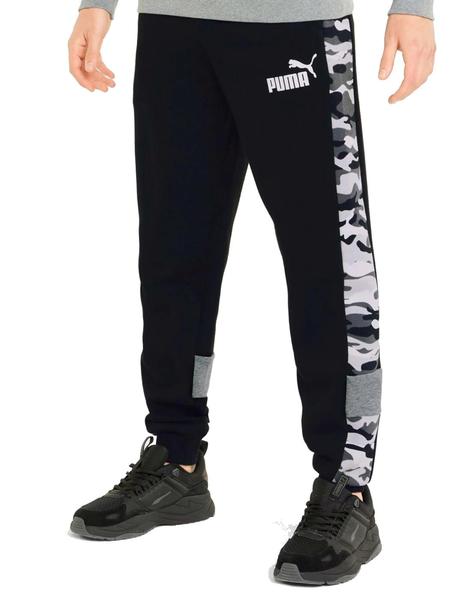 Pantalon Puma ESS+ Camo Hombre Negro/Camu