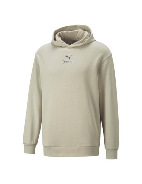 PUMA Sudadera con capucha con logotipo clásico para mujer, bolsillos  casuales, color morado