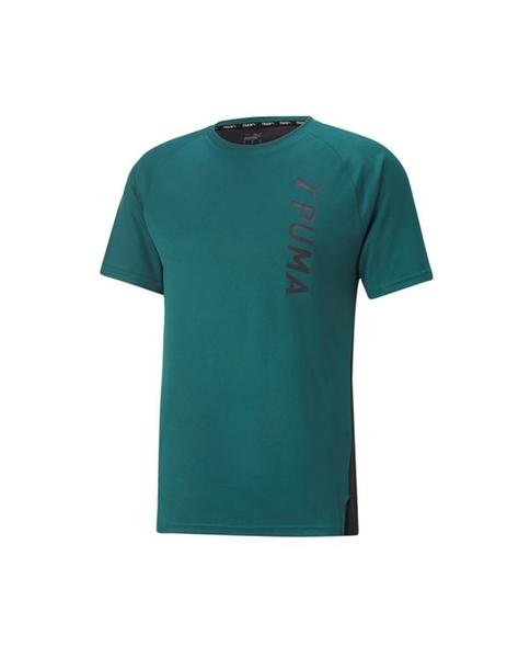 Camiseta Puma Fit SS Varsity Hombre Verde