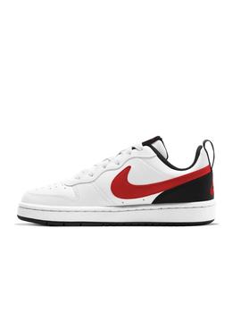 Zapatilla Nike Court Borough Low2 GS Blanco Y Rojo