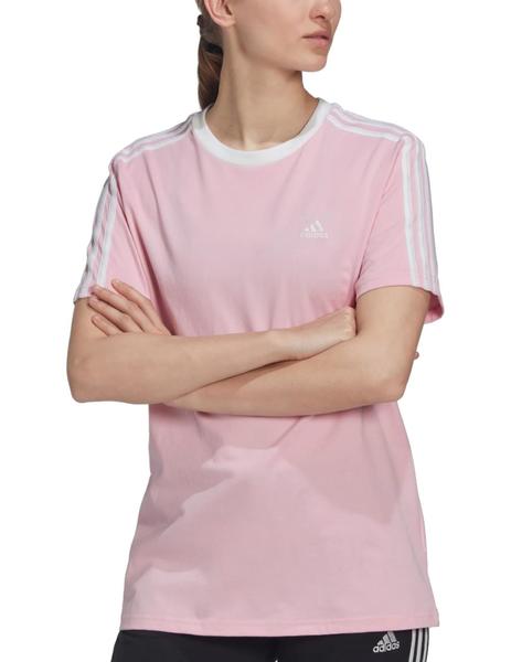 Alta exposición Una buena amiga reserva Camiseta Adidas 3S Mujer Rosa