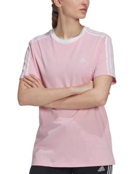 Camiseta Adidas 3S Mujer Rosa