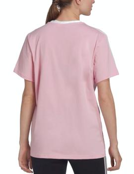 Camiseta Adidas 3S Mujer Rosa