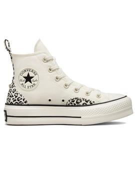 Zapatilla Converse Platform Alta Animalier Beige