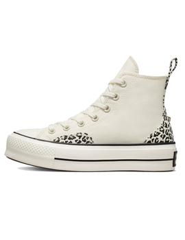 Zapatilla Converse Platform Alta Animalier Beige