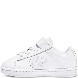 Zapatilla Converse Pro Leather para bebé blancas y rojas