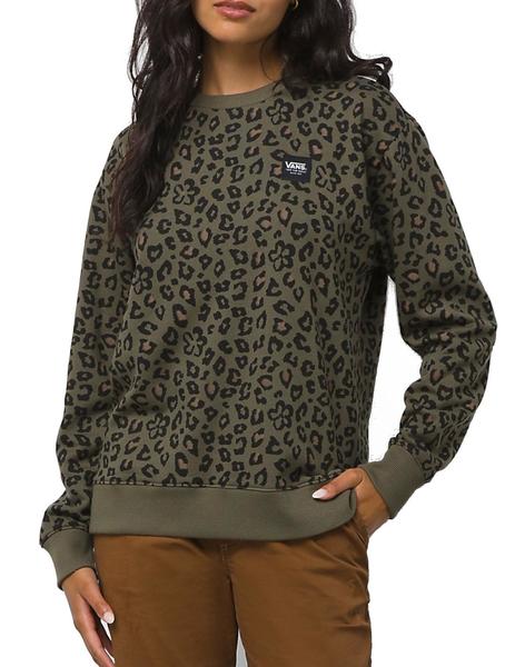 Sudadera Vans Animal Verde Leopardo