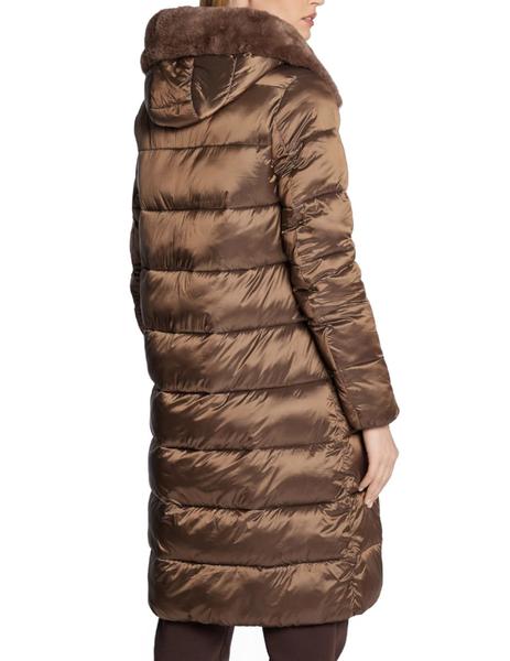 Plumífero CMP Fix Hood Mujer Beige