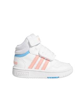 Zapatilla Adidas Hoops Mid 3.0 AC Bebé Blanco