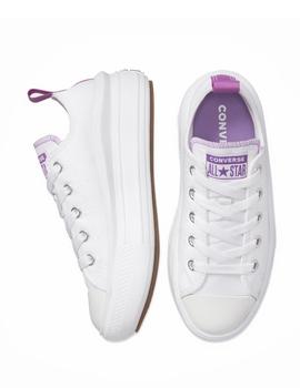 Zapatilla Converse Move Baja Lona PS Blanco/Lila