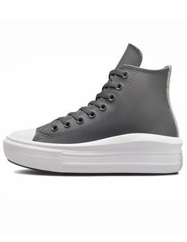 Zapatilla Converse GS Move Alta Piel Gris