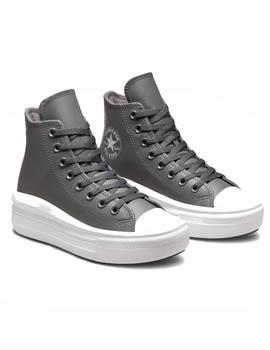 Zapatilla Converse GS Move Alta Piel Gris