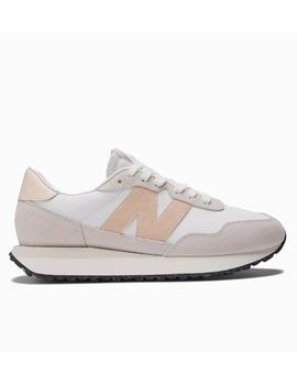 Zapatilla New Balance 237 Blanco y salmón