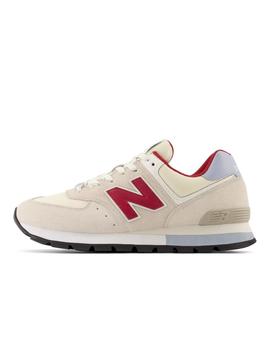 Zapatilla New Balance 574 Rugged Hombre Beige/Granate