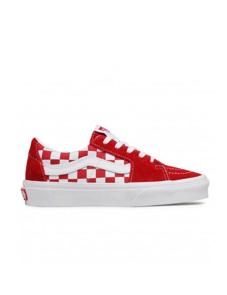 Vans Sk8-Low Roja y cuadros muj