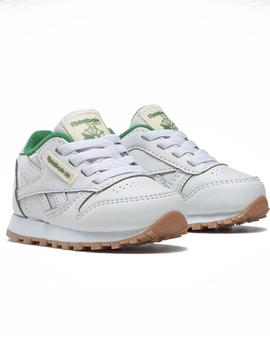 Zapatilla Reebok Classic Leather Bebé Blanco/Verde