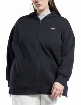 Chaqueta Reebok CL AE Long Hoody Mujer Negro