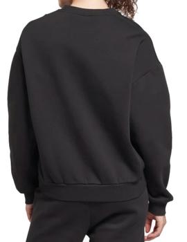 Sudadera Reebok Piping Crewneck Mujer Negro