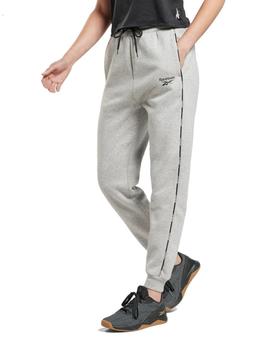 Pantalón Reebok Piping Jogger Mujer Gris