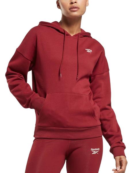 Sudadera Reebok RI Fleece Hoody Mujer Granate