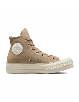 Zapatilla Converse Platform Alta Suede Beige