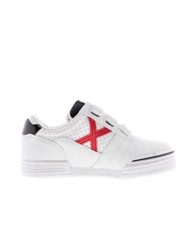 Zapatilla Munich G-3 Kid VCO 298 PS Blanco y Rojo