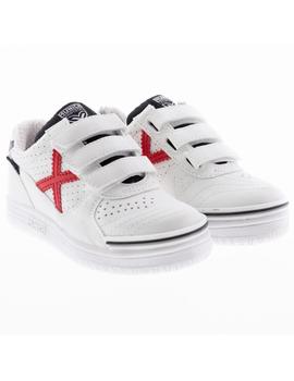 Zapatilla Munich G-3 Kid VCO 298 PS Blanco y Rojo